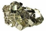 Shiny, Cubic Pyrite Crystal Cluster - Peru #167729-1